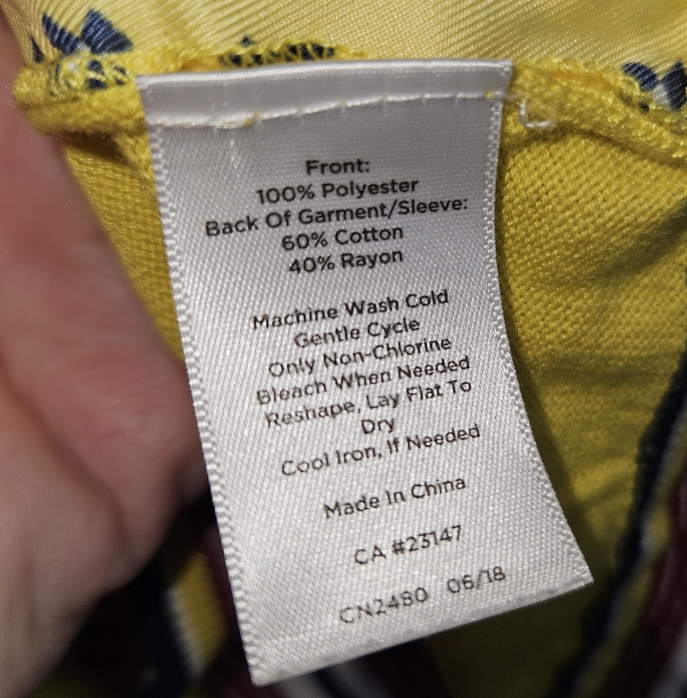 Talbots Women's Size 1X Yellow Geo Print Patterned Charming Cardigan Layering - Picture 8 of 14